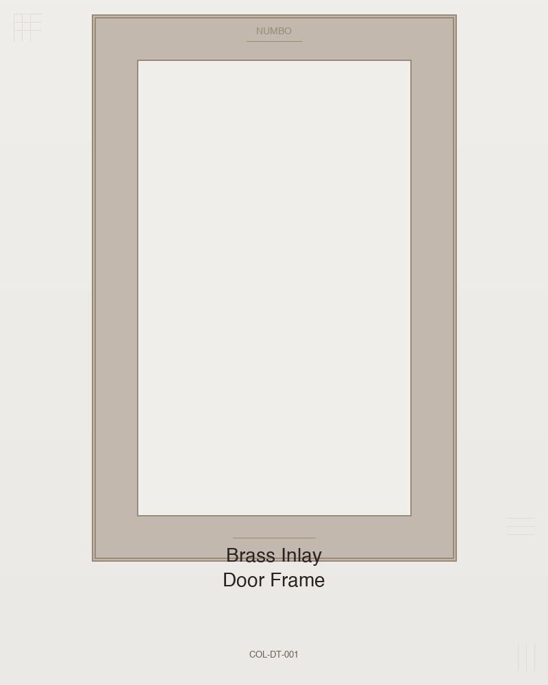 Brass Inlay Door Frame