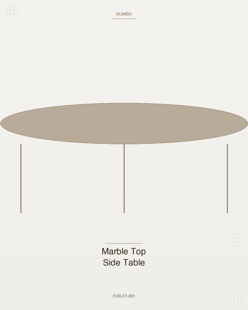 Marble Top Side Table