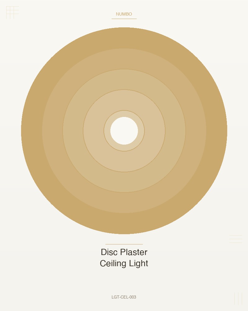 Disc Plaster Ceiling Light