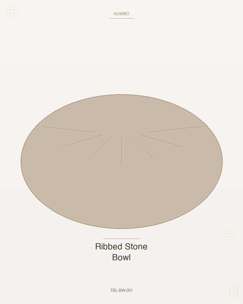 Ribbed Stone Bowl