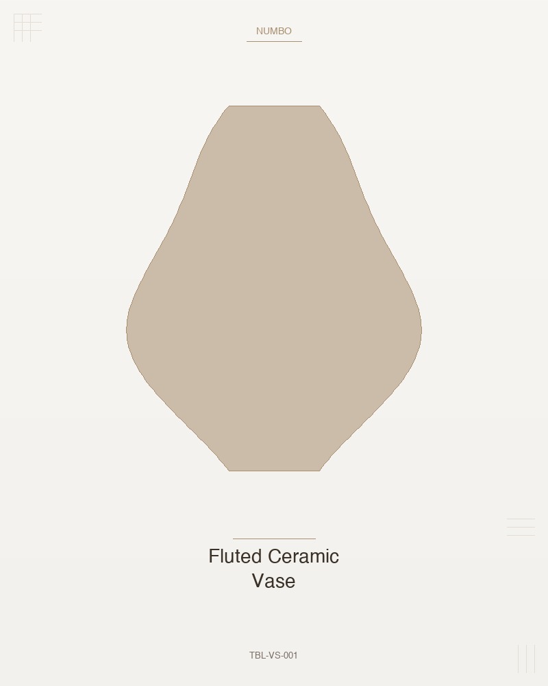 Fluted Ceramic Vase